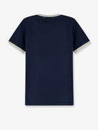 Golden Goose Deluxe Brand Cotton T-shirt with printed logo on the front - Blue Heritage White