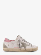 Golden Goose Deluxe Brand Superstar leather sneakers with iconic side logo - Whiteicelight Pink