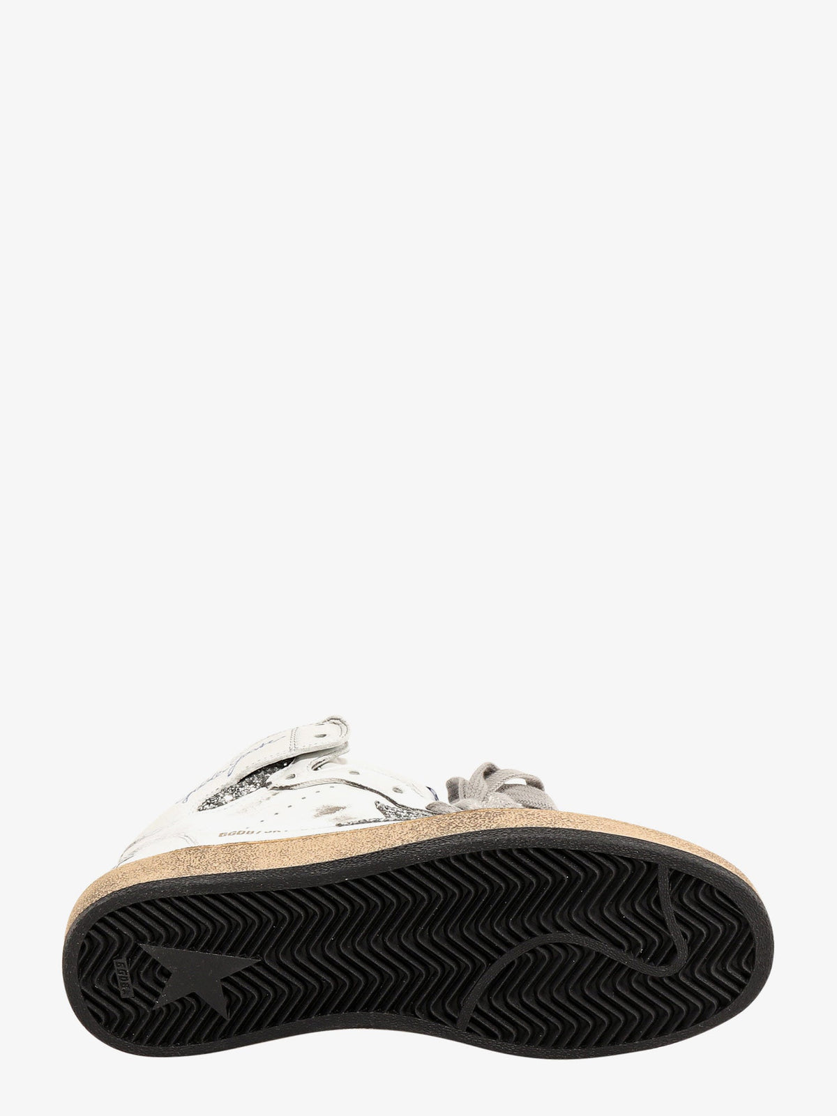 Golden Goose Sky Star leather with a used effect sneakers - Whitesilver
