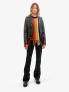 Golden Goose Deluxe Brand Slim fit Destiny lived-in effect leather biker - Black