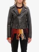 Golden Goose Deluxe Brand Slim fit Destiny lived-in effect leather biker - Black