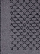 Gucci Double wool jacquard scarf with GG motif - Anthraciteblack