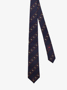 Gucci Labour silk tie - Mid.Nightblred