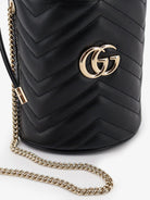 Gucci GG Marmont matelassé leather bucket bag - Black