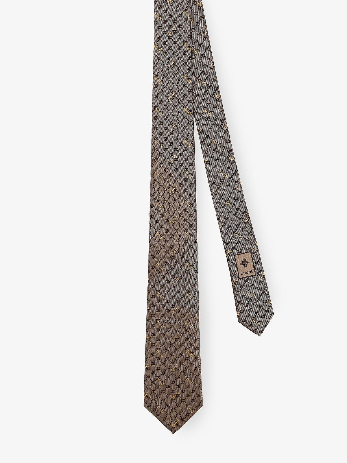Gucci Morset silk tie - Sandlightbrown