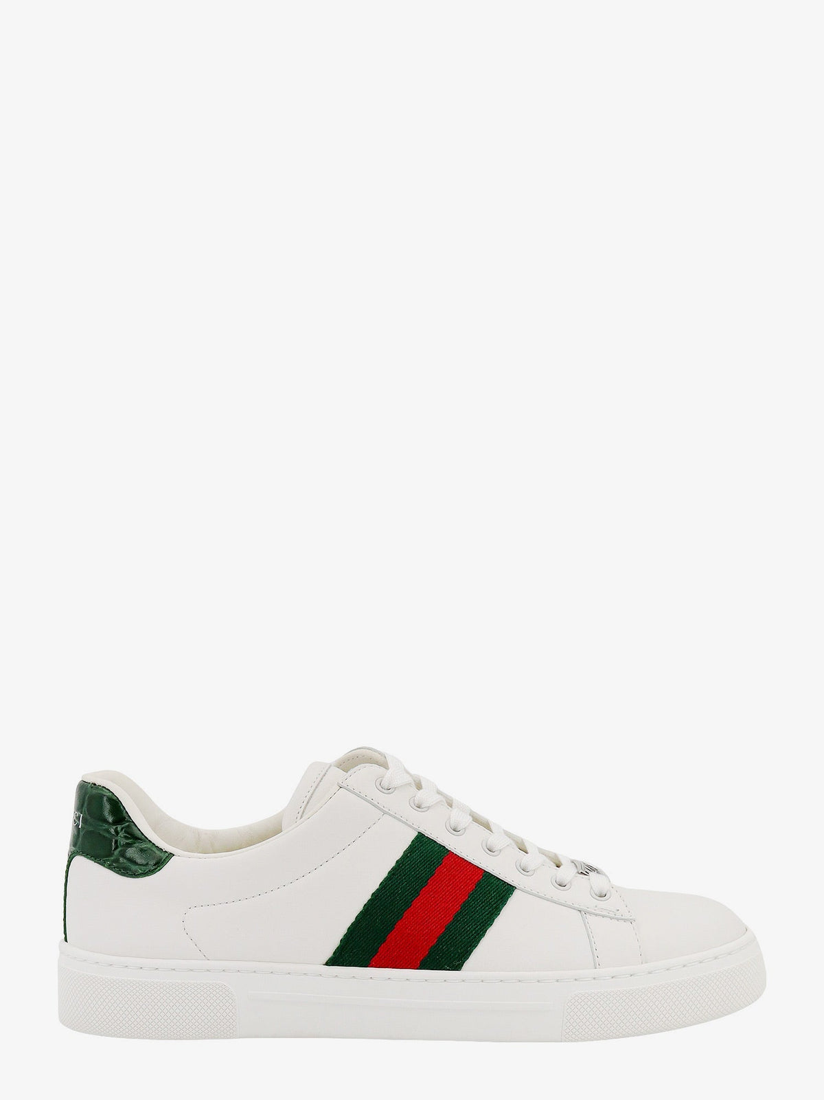 Gucci Ace leather sneakers - Grwhivrvgreenace