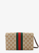 Gucci Gucci Horsebit Web GG fabric wallet - Beige