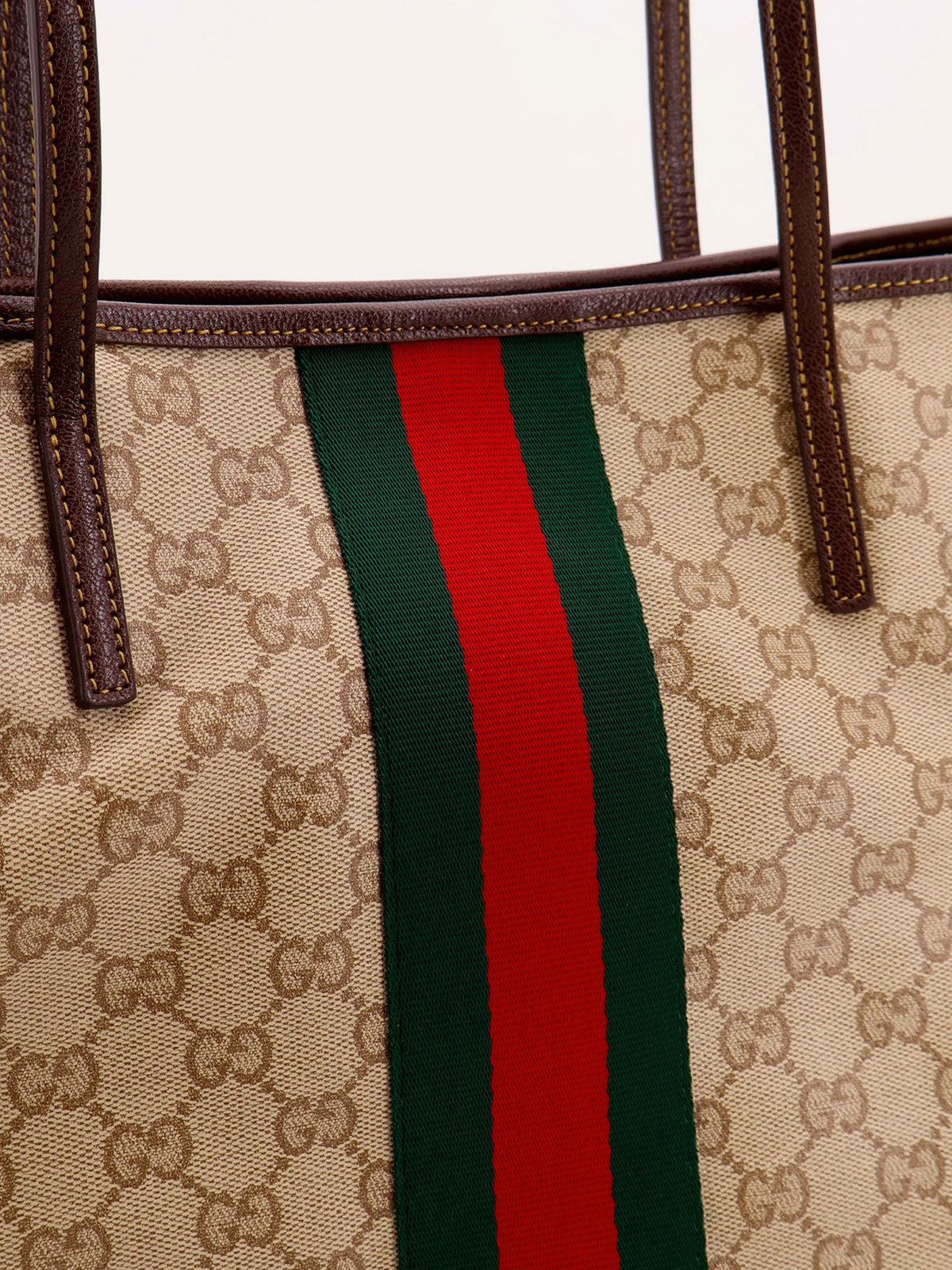 Gucci Tribeca coated canvas shopping bag with GG motif - Beige