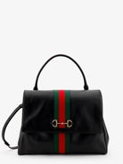 Gucci Paparazzo leather handbag with iconic metal Horsebit - Black