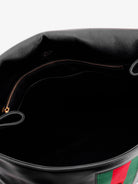 Gucci Paparazzo leather handbag with iconic metal Horsebit - Black