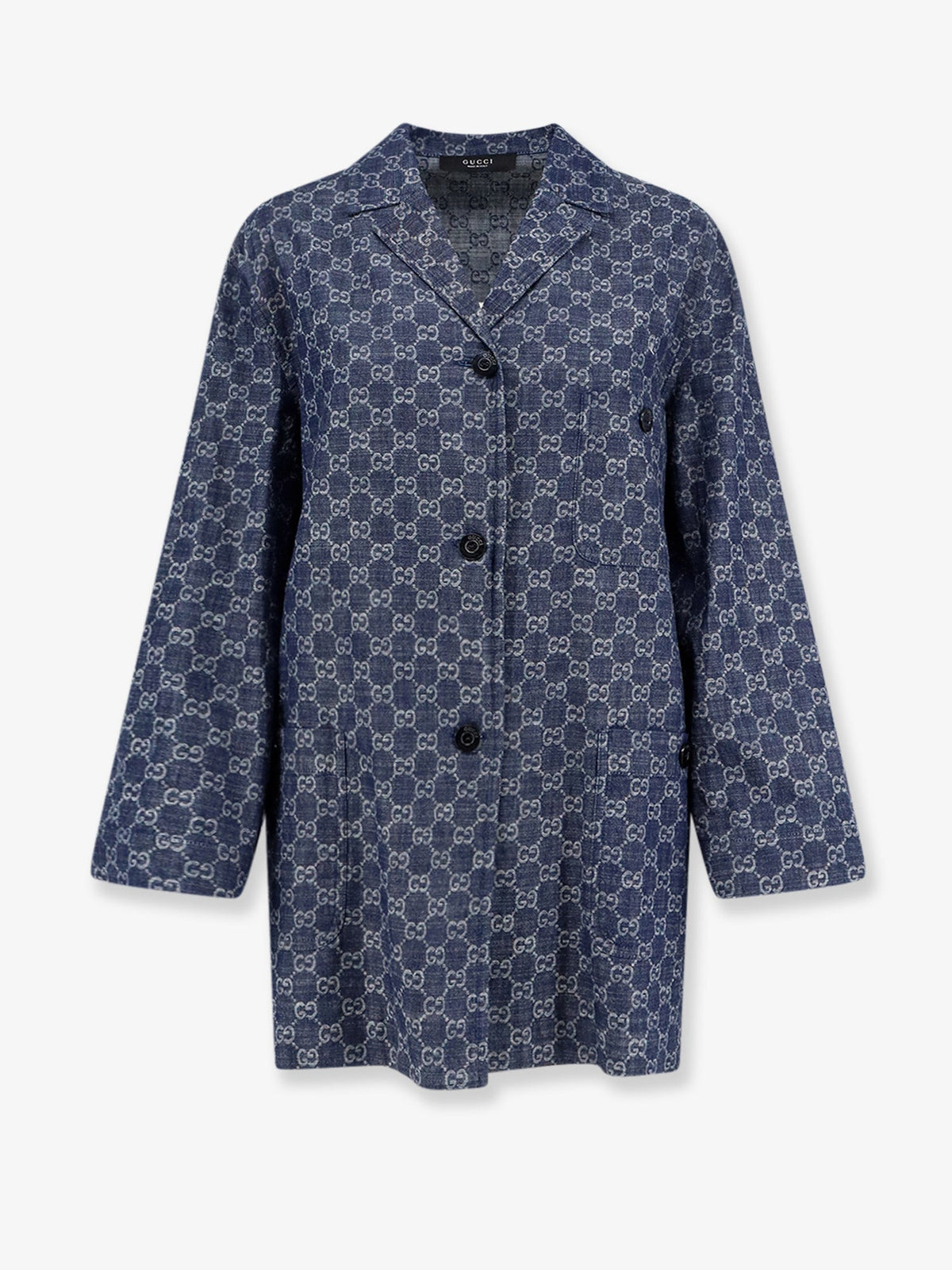 Gucci Cotton shirt with all-over GG motif - Blue
