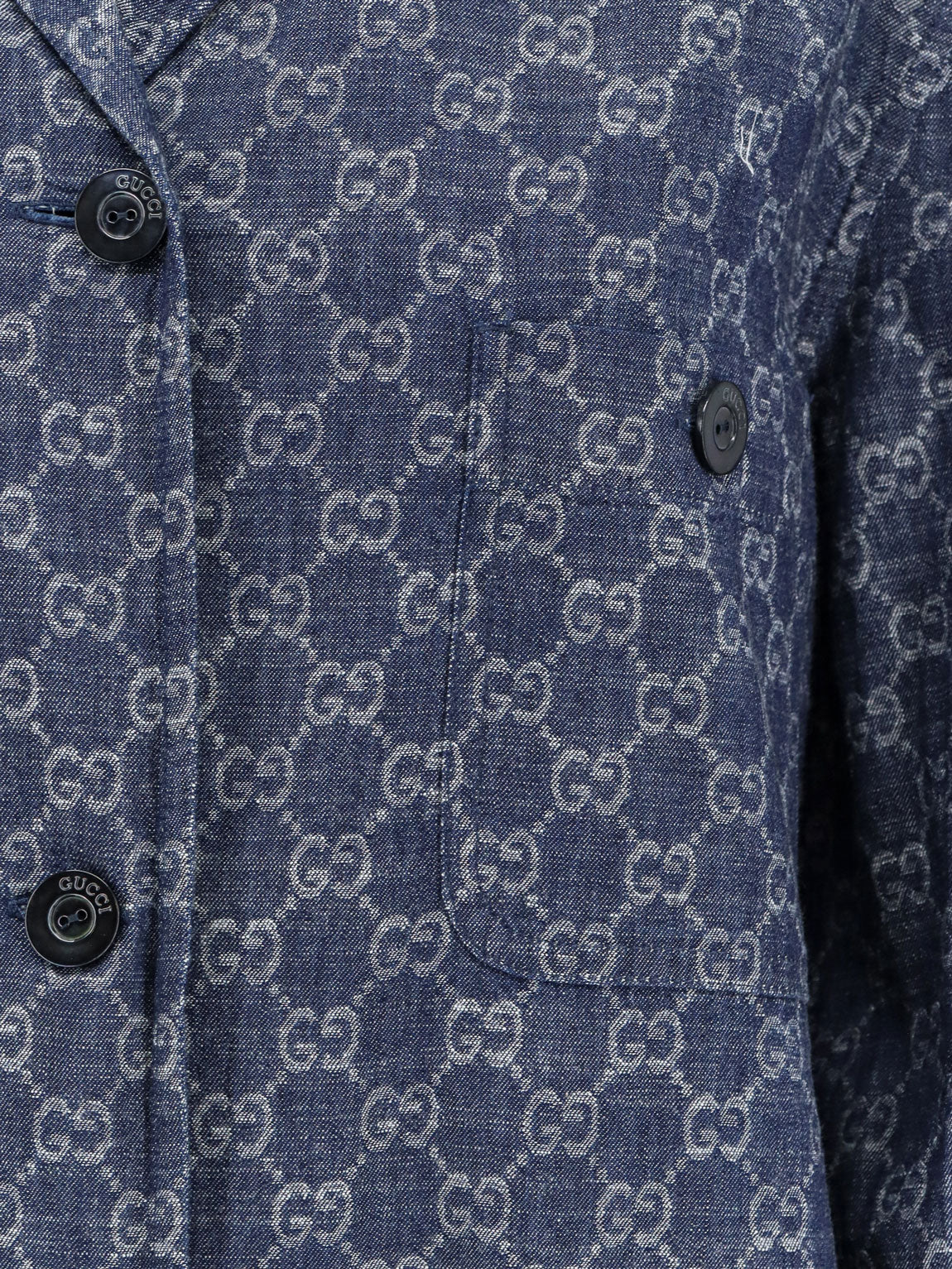 Gucci Cotton shirt with all-over GG motif - Blue