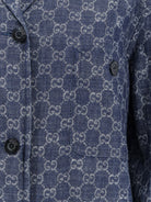 Gucci Cotton shirt with all-over GG motif - Blue