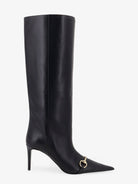 Gucci Donna slip-on leather boots - Black