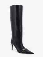 Gucci Donna slip-on leather boots - Black