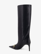 Gucci Donna slip-on leather boots - Black