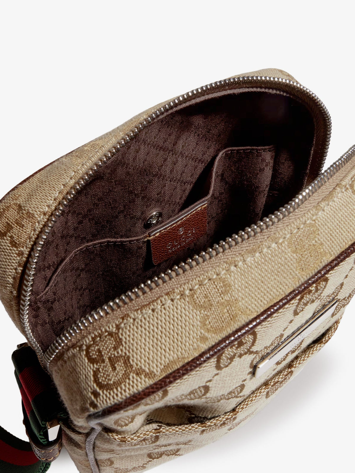 Gucci Gucci Tag GG fabric crossbody bag - Sandbrown