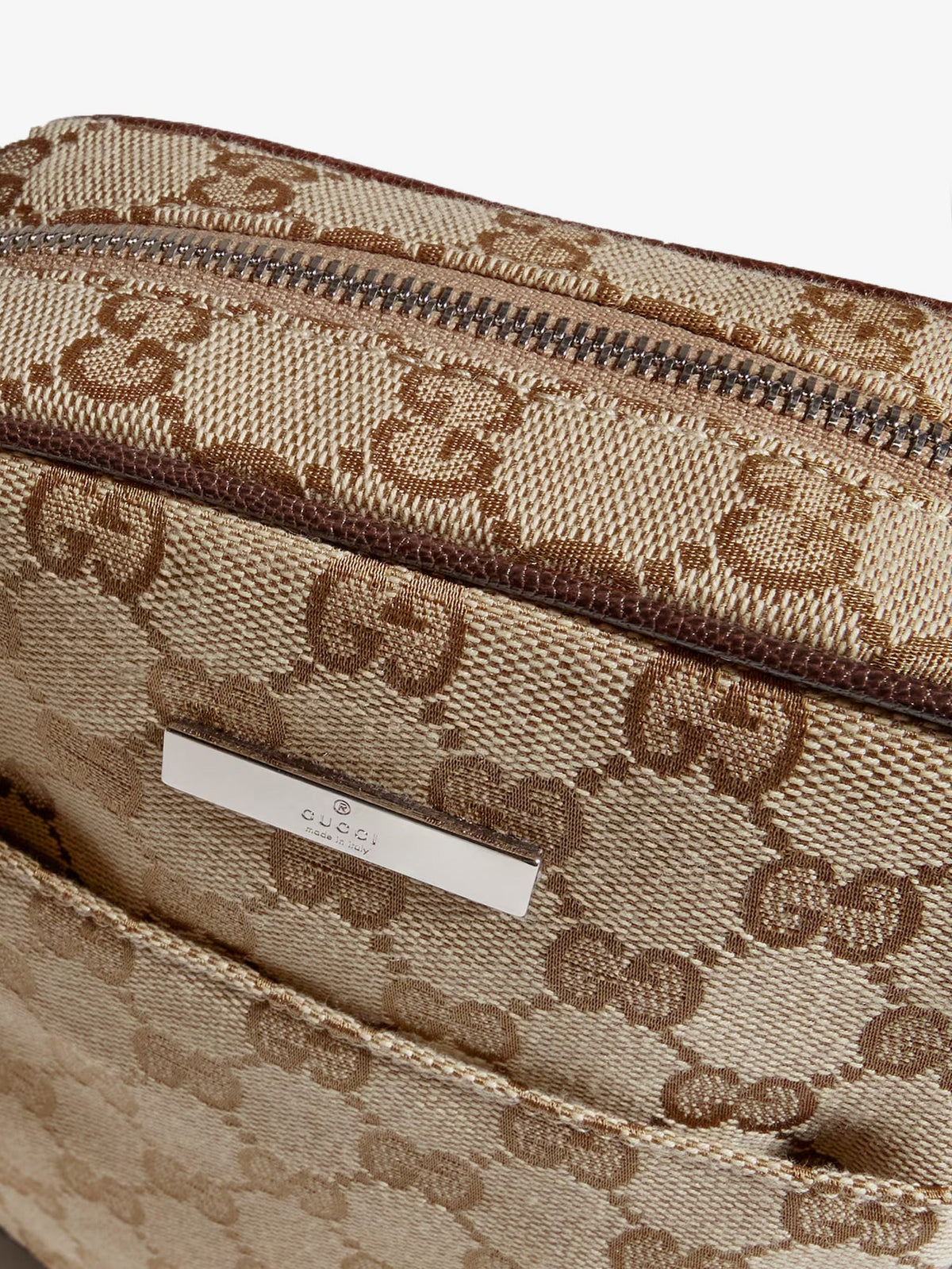 Gucci Gucci Tag GG fabric crossbody bag - Sandbrown