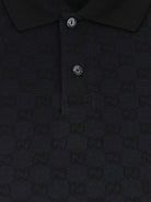 Gucci GG viscose blend polo shirt - Black