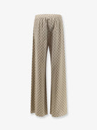 Gucci Gucci Primavera silk trousers with GG print - Beigeebony