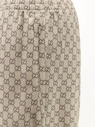 Gucci Gucci Primavera silk trousers with GG print - Beigeebony