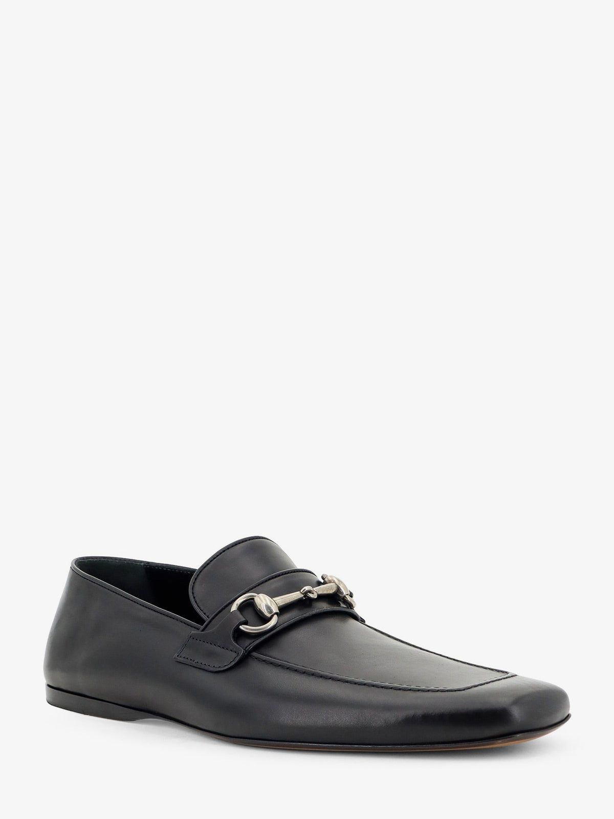 Gucci Leather loafers with metal Horsebit - Black