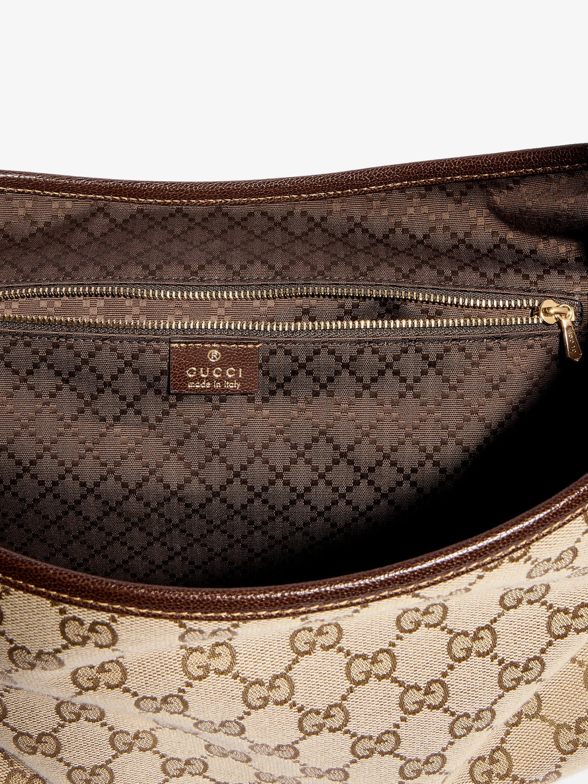 Gucci Jackie Flap GG canvas shouder bag - Sandbrown