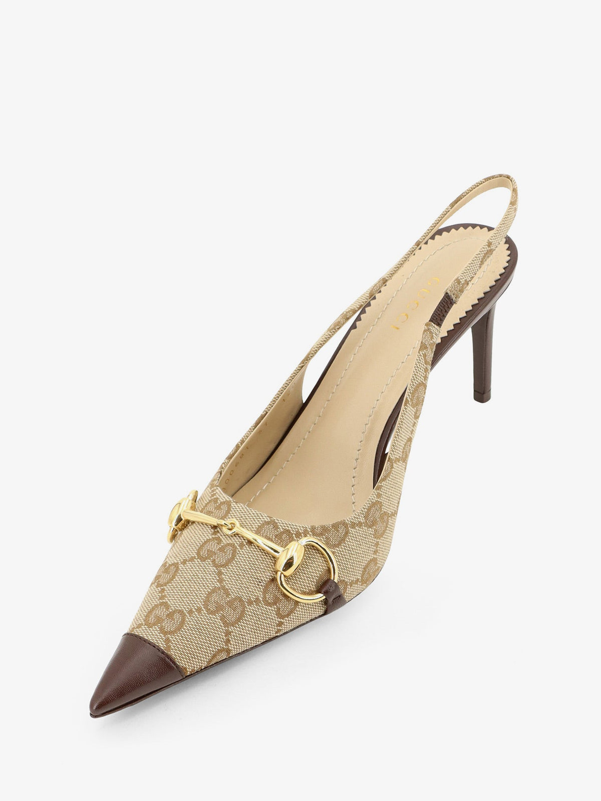 Gucci GG fabric décolleté - Sandbrown