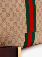 Gucci GG canvas crossbody bag with front Web detail - Sandbrown