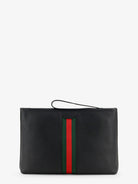 Gucci Portfolio grained leather clutch - Black
