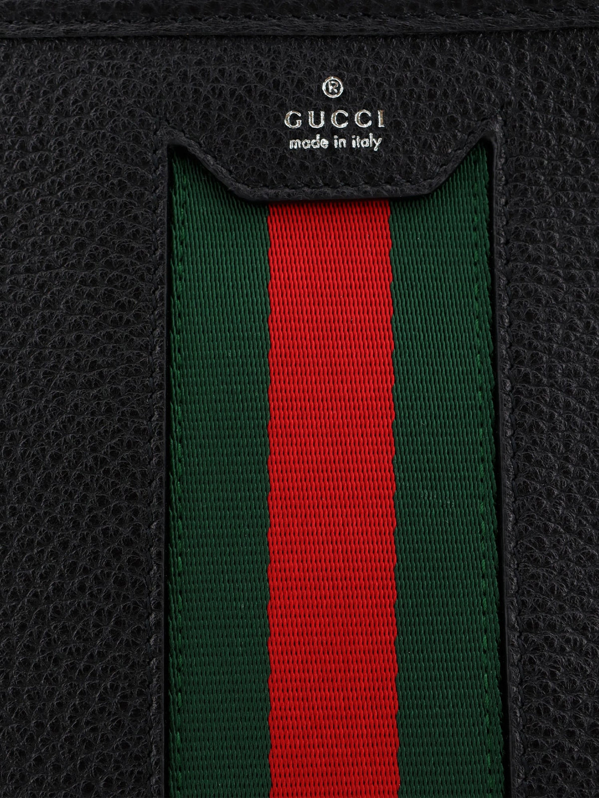 Gucci Portfolio grained leather clutch - Black