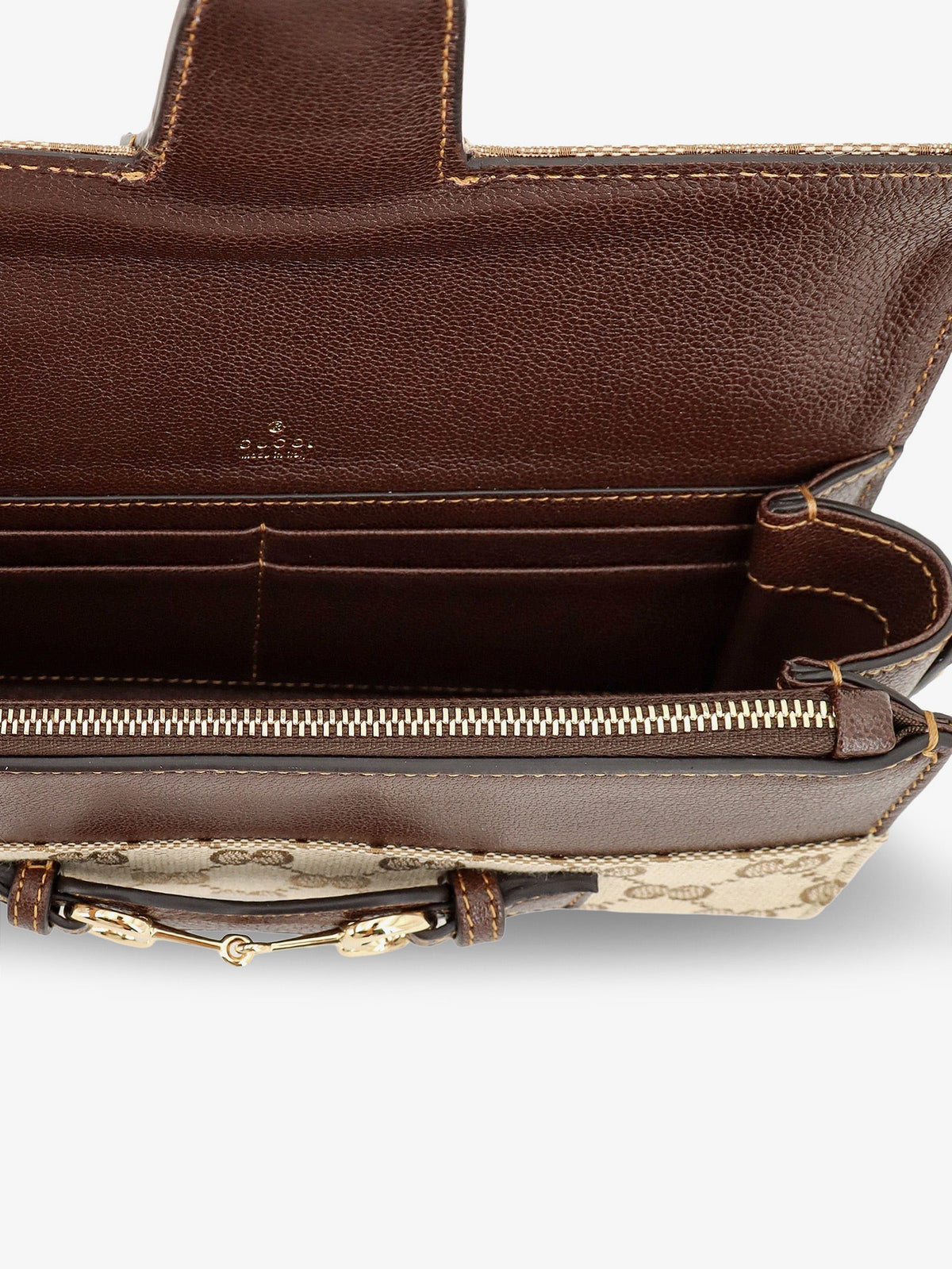 Gucci Wallet with chain and Horse Clip - Sandbrown
