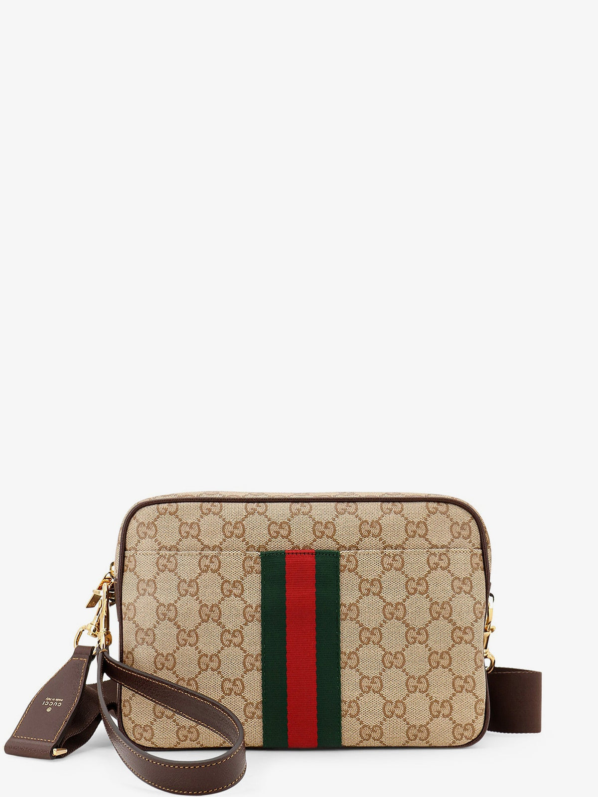 Gucci Small crossbody bag with Web detail - Sandbrown