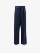 Gucci Technical silk poplin trousers with Web ribbon - Bluejapan