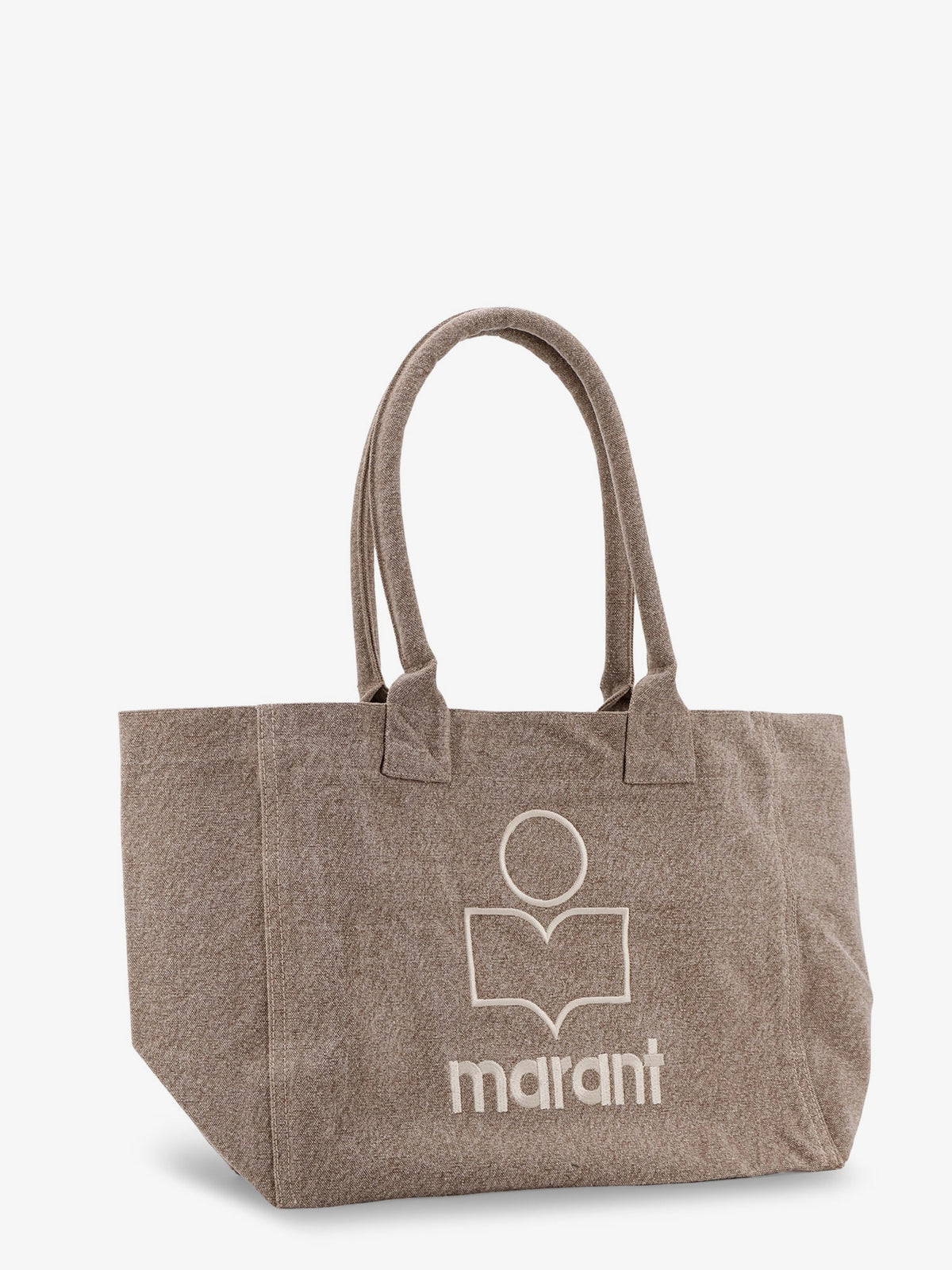 Isabel Marant Yenky Zipped cotton shoulder bag - Dark Khaki
