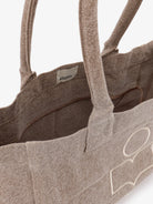 Isabel Marant Yenky Zipped cotton shoulder bag - Dark Khaki