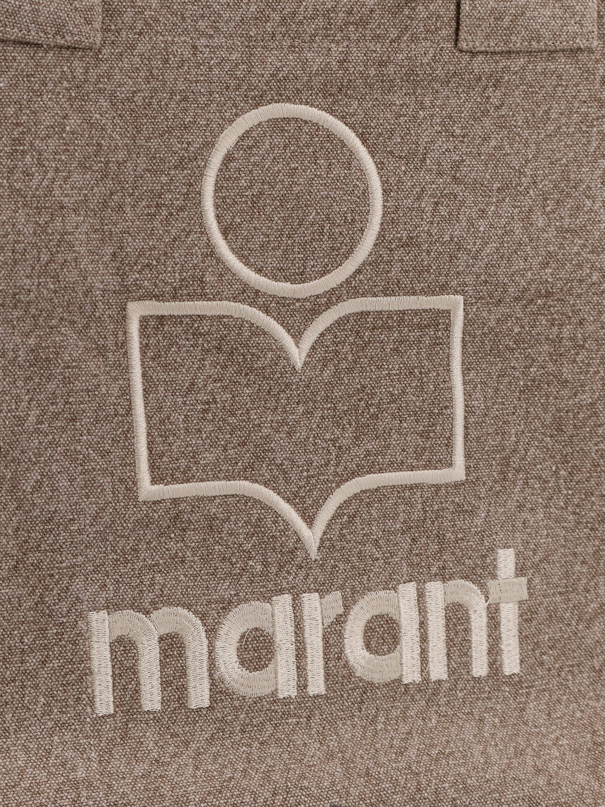 Isabel Marant Yenky Zipped cotton shoulder bag - Dark Khaki