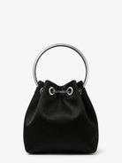 Jimmy Choo Bon Bon satin bucket bag - Blacksilver