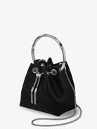 Jimmy Choo Bon Bon satin bucket bag - Blacksilver