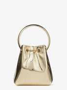 Jimmy Choo Bon Bon Metallic Leather Bucket Bag - Gold