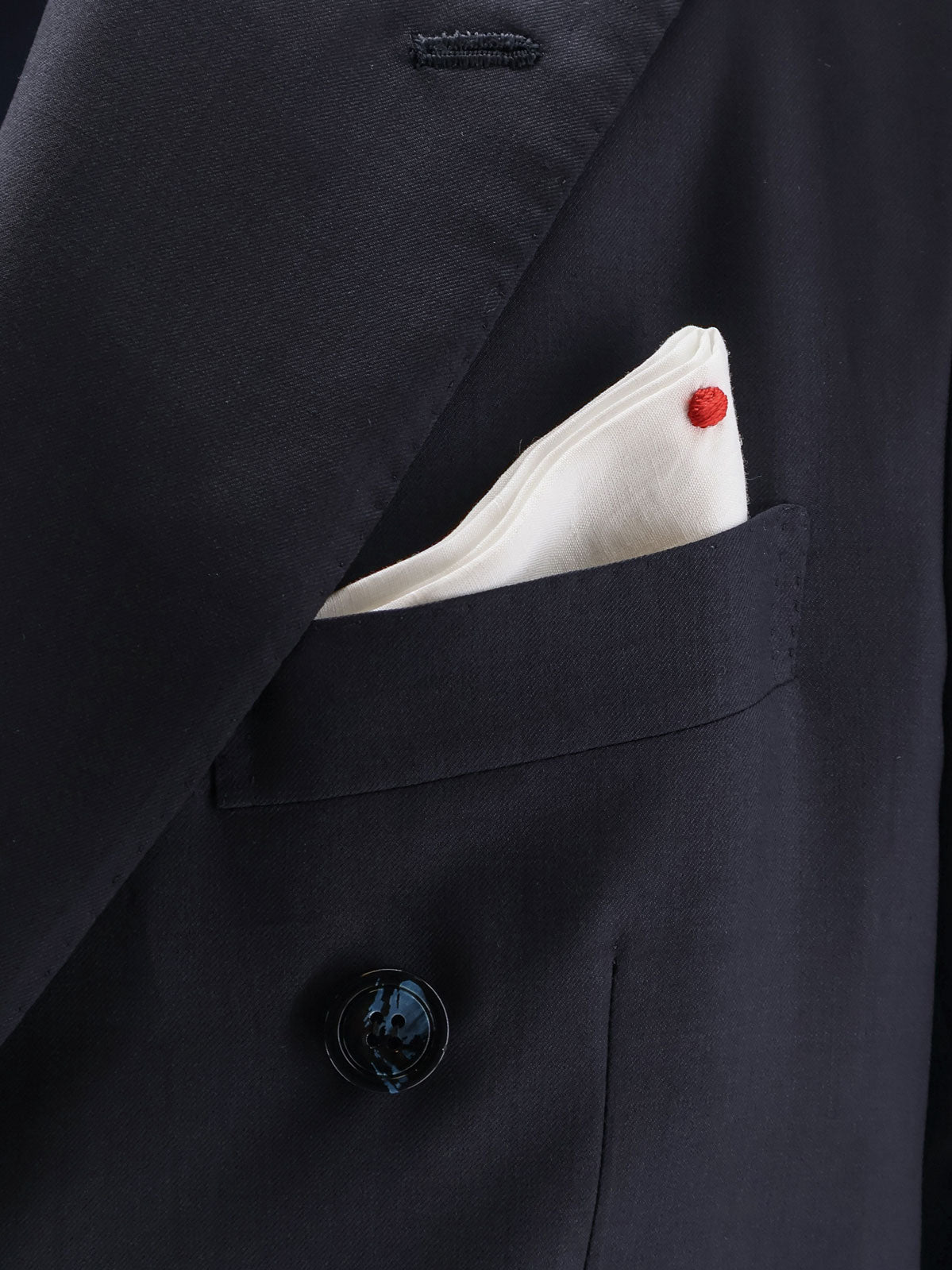 Kiton Double-breasted wool suit - Nero