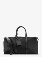 Kiton Nylon travel bag with leather inserts - Nero
