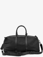Kiton Nylon travel bag with leather inserts - Nero