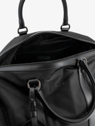 Kiton Nylon travel bag with leather inserts - Nero