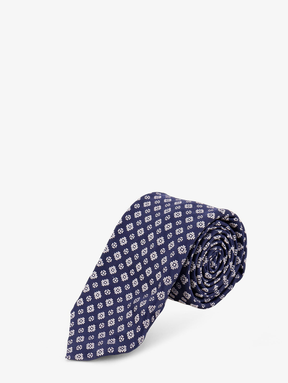 Kiton Silk tie with micro-pattern - Multicolore