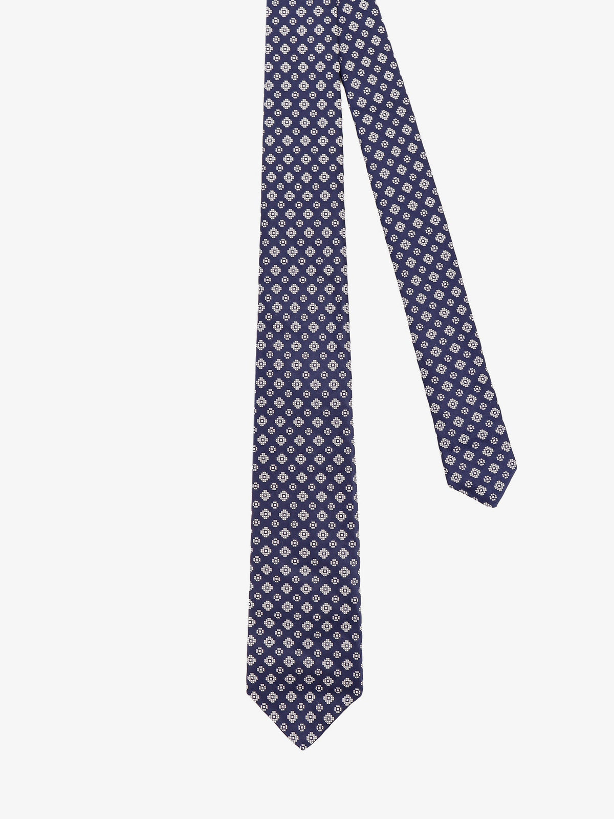 Kiton Silk tie with micro-pattern - Multicolore