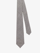 Kiton Wool tie with Prince of Wales pattern - Grigiochiaro