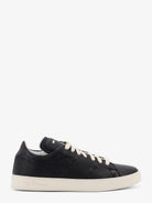 Kiton Leather sneakers with iconic side stitching - Nero