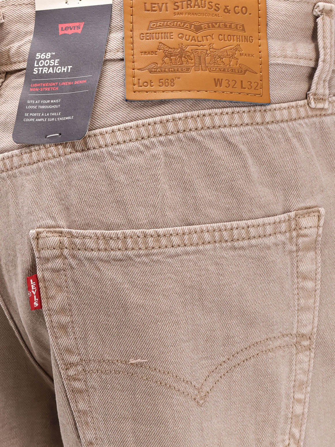 Levi's 568 Loose Straight denim jeans - Vintagekhakigdltwt