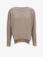 Lisa Yang Mila cashmere sweater with ribbed knit - Sand